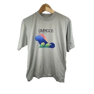 Vintage Single Stitch Flourescent Galapagos T-Shirt Mens Small
